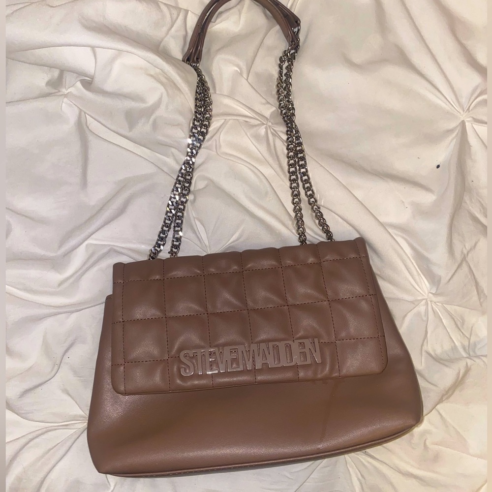 Steve Madden Quilted Tan Purse
